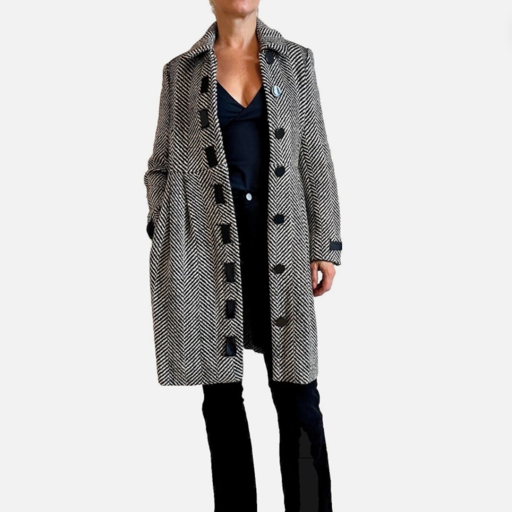 Robert Rodrigues Tweed Wool Coat, Size 2 View 5